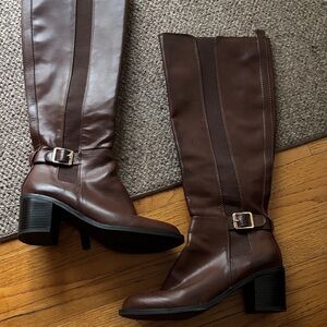 Sam & Libby Dark Brown Heeled Boots